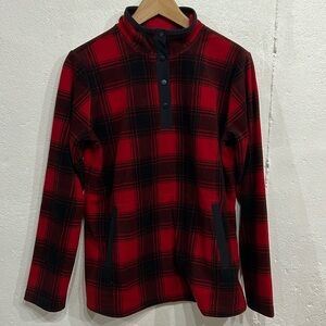 Duluth Trading Buffalo Check Fleece Snap-Up Pullover